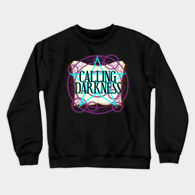 Calling Darkness Book Logo Crewneck Sweatshirt by Calling Darkness Podcast